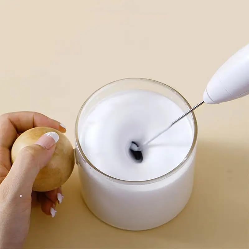 Envop Milk Frother Handheld Rechargeable Frother Wand Drink Mixer Electric Whisk for Coffee Detachable with 2 Stainless Whisks Hand Mixer for Lattes Cappuccino Matcha Egg - Image 2