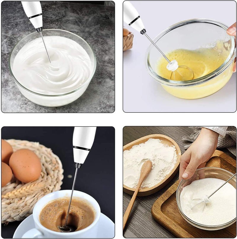 Envop Milk Frother Handheld Rechargeable Frother Wand Drink Mixer Electric Whisk for Coffee Detachable with 2 Stainless Whisks Hand Mixer for Lattes Cappuccino Matcha Egg - Image 3