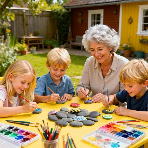 Simetufy 30 Pcs Rocks for Painting, 2"-3" Painting Rock, Flat & Smooth Natural Stones to Paint, Art & Crafts for Kids & Adults - Image 2