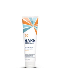 bare republic Bare Republic Sport Mineral Sunscreen SPF 50 Sunblock Body Lotion, Free of Chemical Actives, Vanilla Coco Scent, 5 Fl Oz  - Image 1