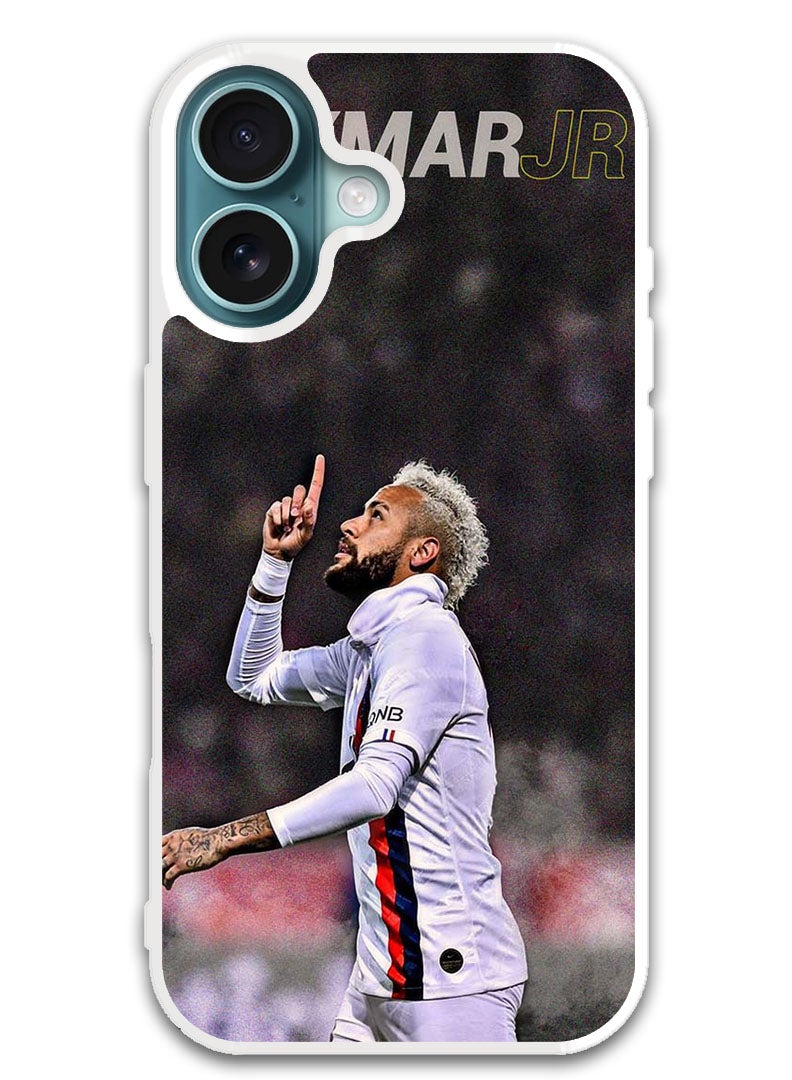 Theodor Protective Case Cover For APPLE IPHONE 16 Plus Neymar Jr (White Bumper) - Image 1