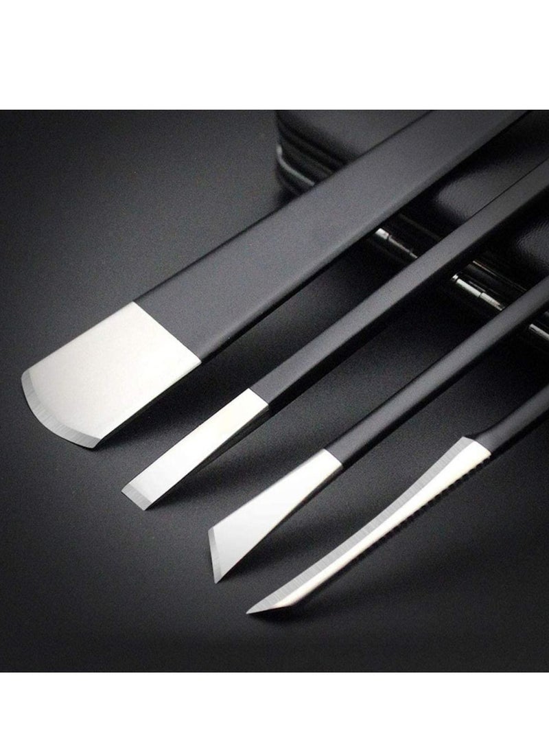 Y&D Pedicure Knife Tools Kits 4 Pcs Professional Stainless Steel Ingrown Toenail Set with Storage Bag Nail Knives Cuticle Remover for Feet Toe Correction  - Image 2