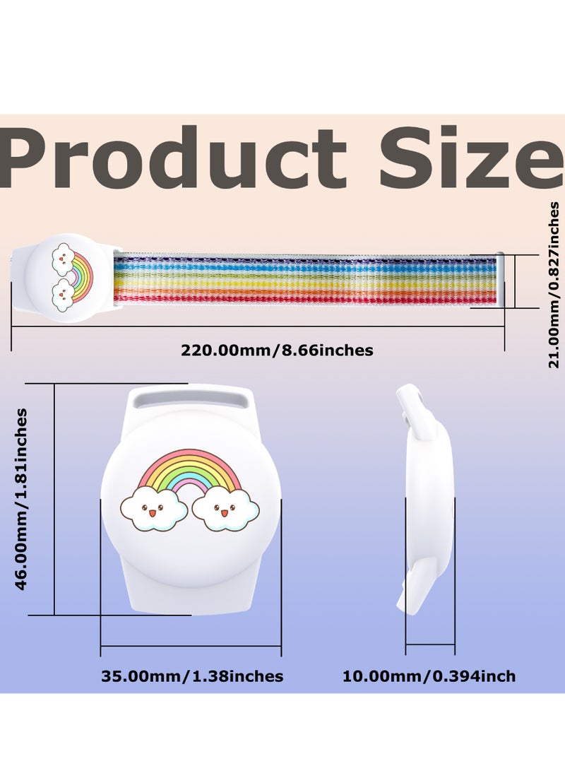 Innoshine Carton Airtag Bracelet for Kids, Apple Air Tag Protective Cover with Nylon Wristband, Waterproof full cover Airtag Trackers Case Cover Elastic Watch Band for Toddlers Girls Boys Elders  - Image 3