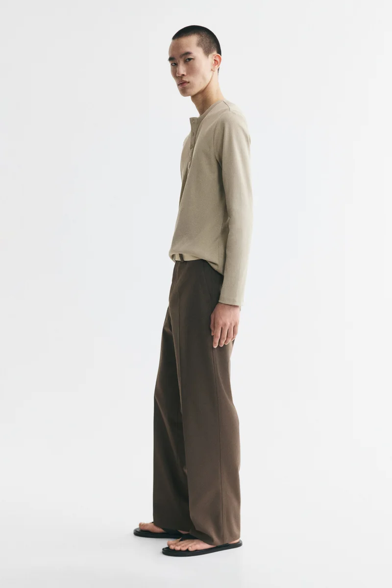 H&M  Relaxed Fit Wide tailored trousers for Men | Best Price UAE