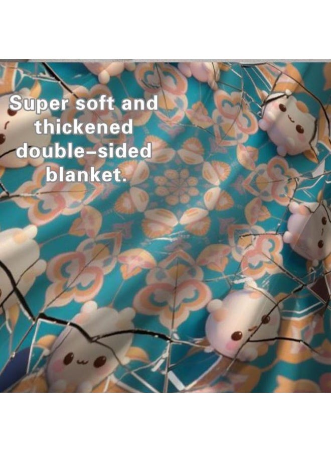 عام بطانية رقيقة من الفانيلا الكرتونية للأطفال والرضع (دافئة ومريحة، ومناسبة للنوم والألعاب) 70 سم * 100 سم - Image 5