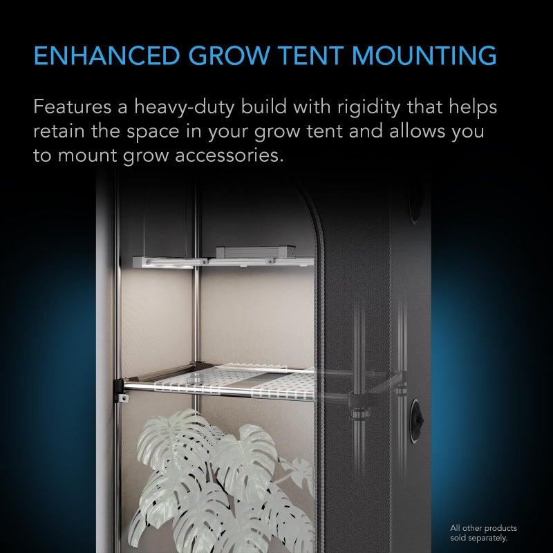AC Infinity Heavy-Duty Grow Tent Mounting Bars 3x3', High Airflow CFM Kit Prevents Walls from Sucking in, Trellis and Supplemental Lights Mounting for All 3x3 Indoor Grow Tents - Image 2