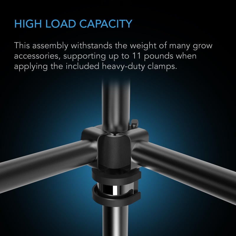 AC Infinity Heavy-Duty Grow Tent Mounting Bars 3x3', High Airflow CFM Kit Prevents Walls from Sucking in, Trellis and Supplemental Lights Mounting for All 3x3 Indoor Grow Tents - Image 5
