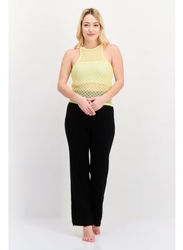 UNDIZ Women Textured Sleeveless Pajama Top, Yellow  - Image 4