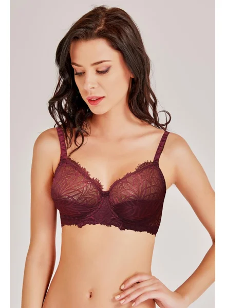 Magic Form 4053 Women's Spongeless Underwire Bra-Burgundy
