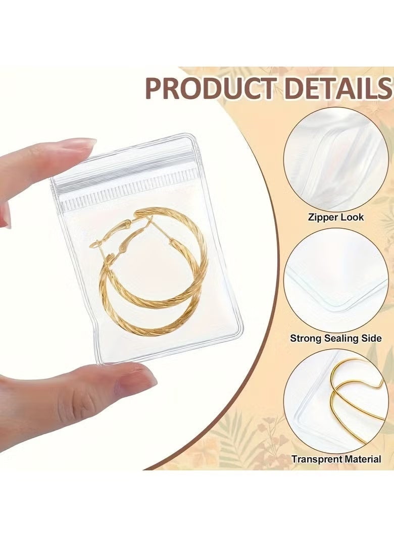 30-Pack Clear PVC Zipper Jewelry Bags - Waterproof Storage Pouches for Earrings, Necklaces, Bracelets | Durable Zip Lock Organizer for Jewelry Making, Beading & Accessories Display - Image 4