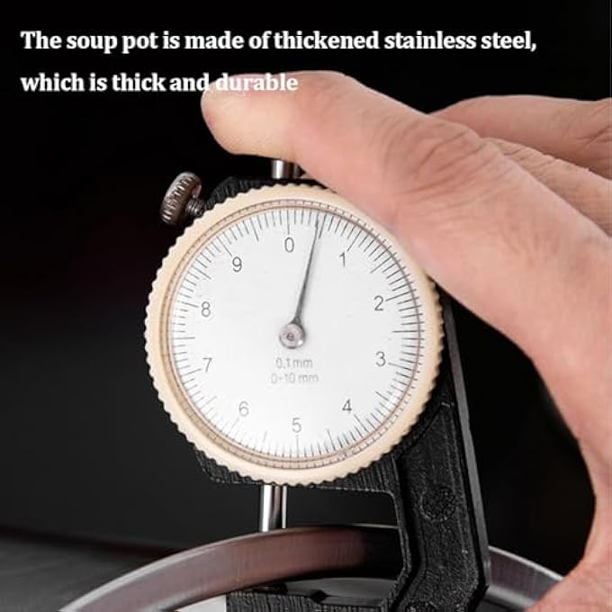 FDTY قطعة واحدة من أواني الطهي المصنوعة من الفولاذ المقاوم للصدأ، وعاء طهي كبير من الفولاذ المقاوم للصدأ بمقبضين وغطاء من الزجاج المقوى لمواقد الغاز الحثية الكهربائية 346 × 689 بوصة - Image 5