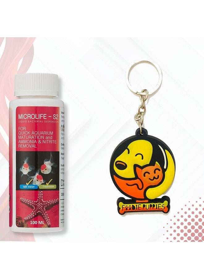 Aquatic Remedies Micro Life S2-100Ml | مناسب للمياه العذبة والمياه المالحة | معلق بكتيري سائل/مكيف مياه مع حلقة مفاتيح مجانية - Image 3