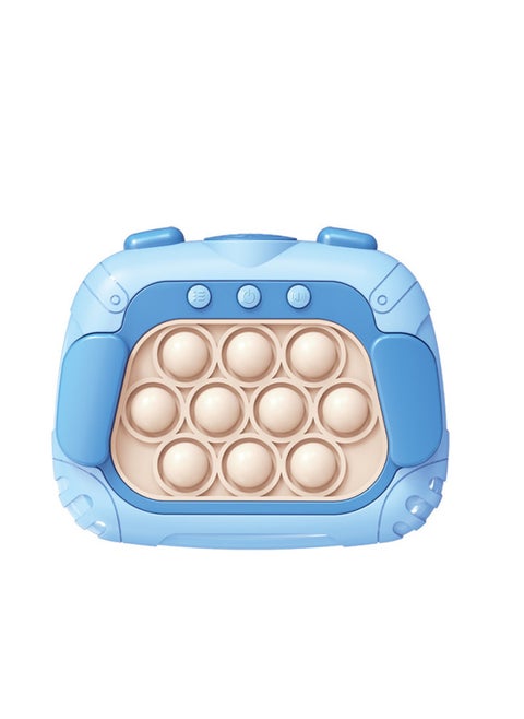 Press To Play Gopher Toy Boy Children's Quick Push Game Machine Girl's Puzzle Breakthrough Decompression Table Game Pinch Music-Color:[standard Blue]-latest Model-battery Version