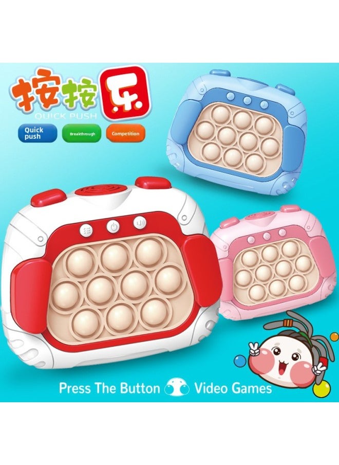 null - Press To Play Gopher Toy Boy Children's Quick Push Game Machine Girl's Puzzle Breakthrough Decompression Table Game Pinch Music-Color:[standard Blue]-latest Model-battery Version - Image 1