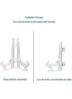 Generic 35 Pieces 4-inch Clear Plastic Easels or Stand, Clear Easel Plate Holder Display Stand for Home Decoration, Clear Plate Holders for Display Picture Artwork (4 inches)  - Image 3