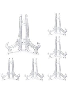 Generic 35 Pieces 4-inch Clear Plastic Easels or Stand, Clear Easel Plate Holder Display Stand for Home Decoration, Clear Plate Holders for Display Picture Artwork (4 inches)  - Image 1