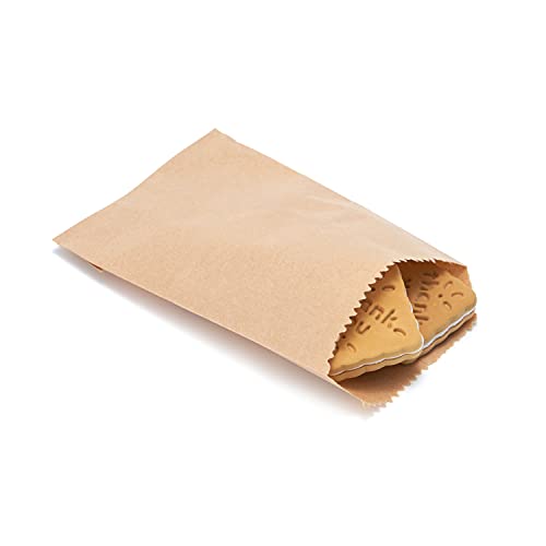 Volanic 100PCS 3X5 Inch Kraft Paper Bags Small Flat Party Favor Bag for Bakery Cookies Sandwich Soap Packing - Image 5