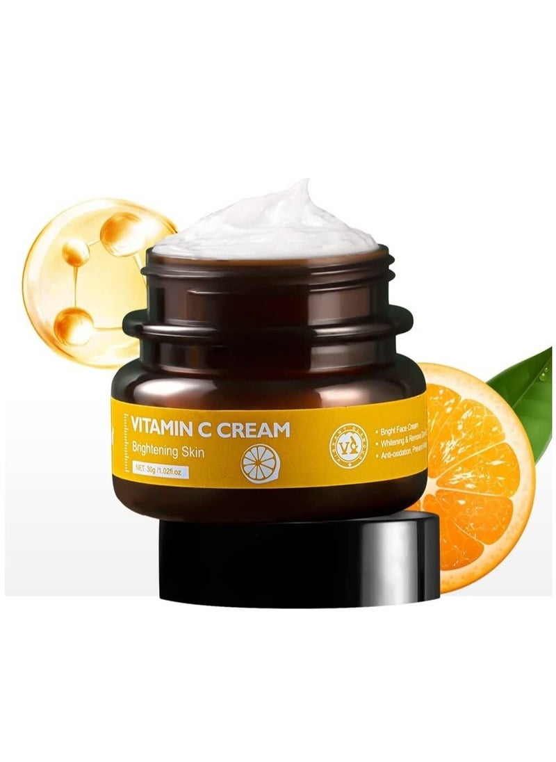 Vibrant Glamour - Vitamin C Serum & Whitening Face Cream Set Whitening Anti-Aging Anti-Wrinkle Brightening Fade Dark Spot Moisturizer Skin Repair Cream Vitamin C Serum for Face for Men and Women - Image 1