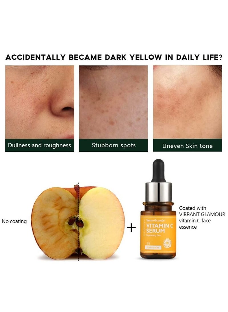 Vibrant Glamour - Vitamin C Serum & Whitening Face Cream Set Whitening Anti-Aging Anti-Wrinkle Brightening Fade Dark Spot Moisturizer Skin Repair Cream Vitamin C Serum for Face for Men and Women - Image 1