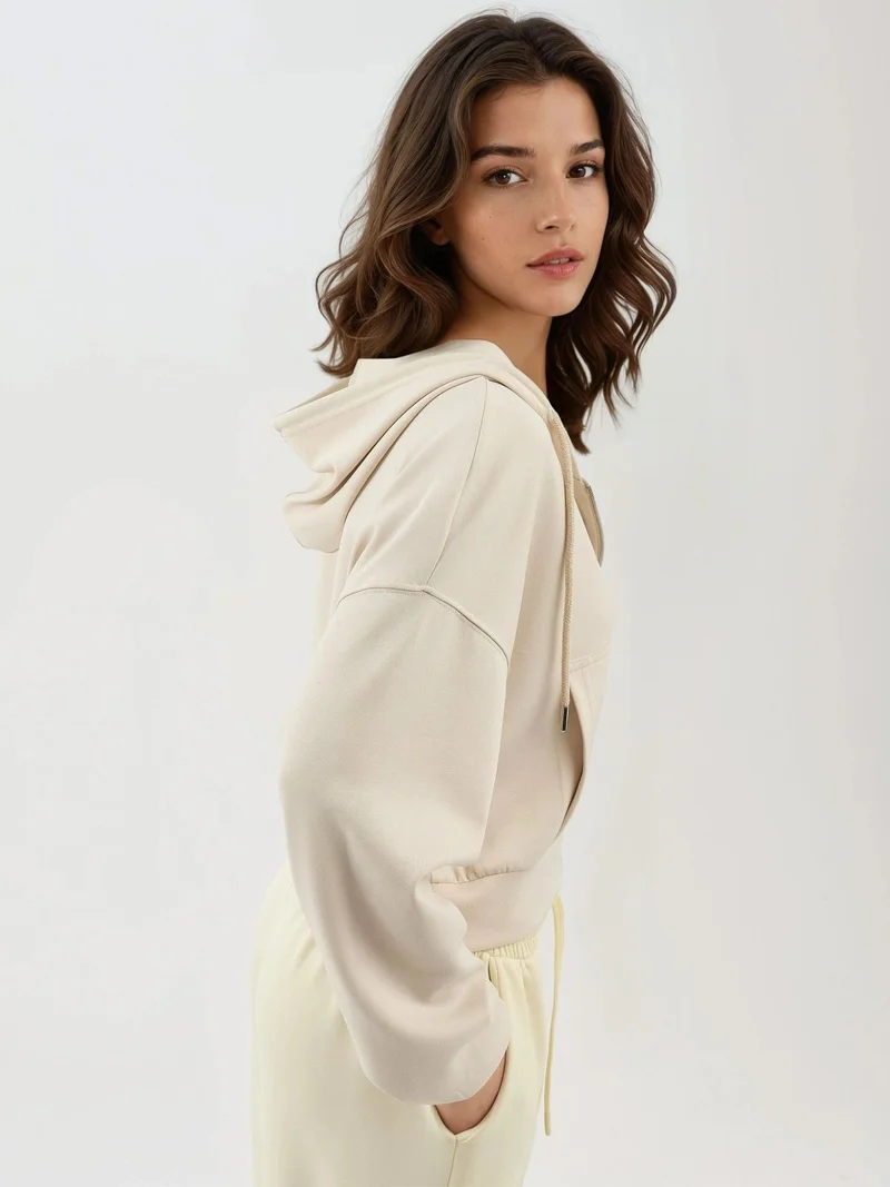 Busem BUSEM Hooded Zippered Short Jacket