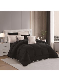 Stargold Duvet Cover Set 8 Pieces Comforter Set with Bed Skirt Quilt Cover Fitted Sheet Pillow Cover Comforter 220X240 cm King Size Mattress  - Image 2