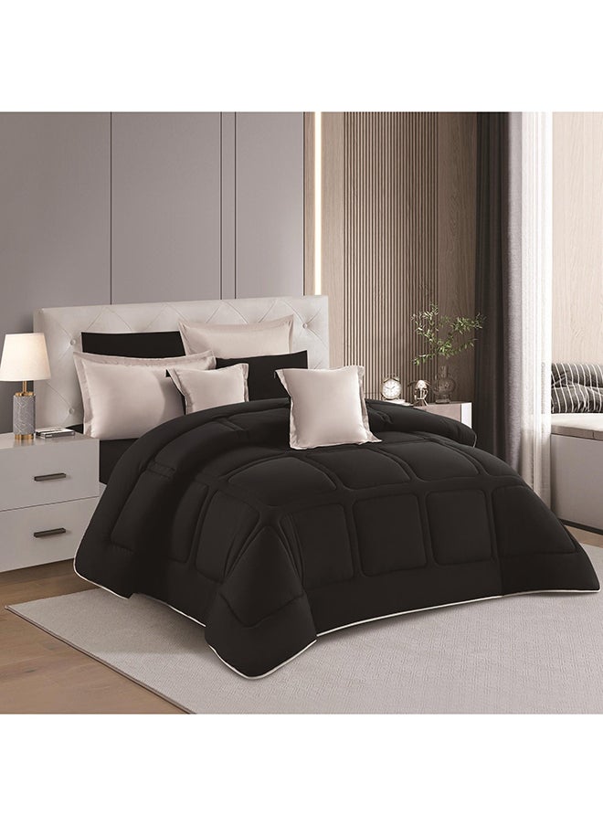 Stargold Duvet Cover Set 8 Pieces Comforter Set with Bed Skirt Quilt Cover Fitted Sheet Pillow Cover Comforter 220X240 cm King Size Mattress  - Image 2