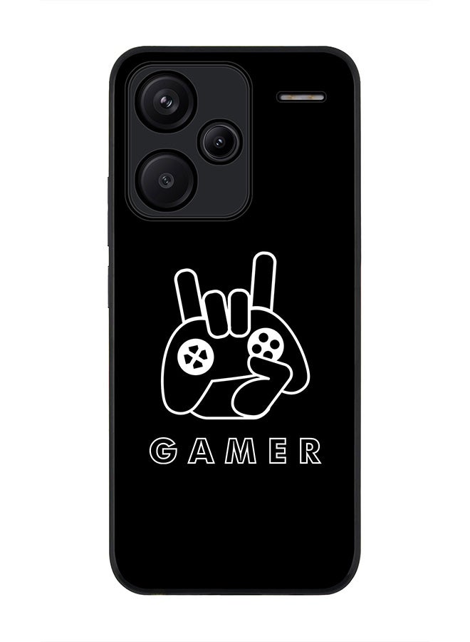Stylizedd Rugged Black Edge Case for Xiaomi Redmi Note 13 Pro Plus, Slim fit Soft Case Flexible Rubber Edges Anti Drop TPU Gel Thin Cover -  Gamer  - Image 1