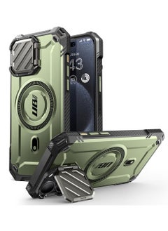 SupCase iPhone 15 Pro Max Case 6.7 Inch with Camera Cover Compatible with MagSafe Heavy Duty Rugged Case with Built In Kickstand  Guldan  - Image 1