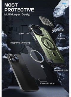SupCase iPhone 15 Pro Max Case 6.7 Inch with Camera Cover Compatible with MagSafe Heavy Duty Rugged Case with Built In Kickstand  Guldan  - Image 3