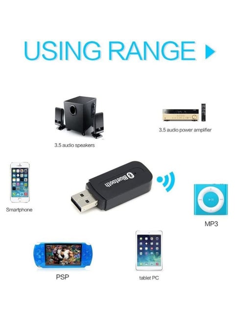 BT163 Bluetooth Music Receiver 3.5mm Audio Bluetooth Adapter Car Speaker USB Receiver , BT163 Portable Wireless Bluetooth Audio Music Receiver