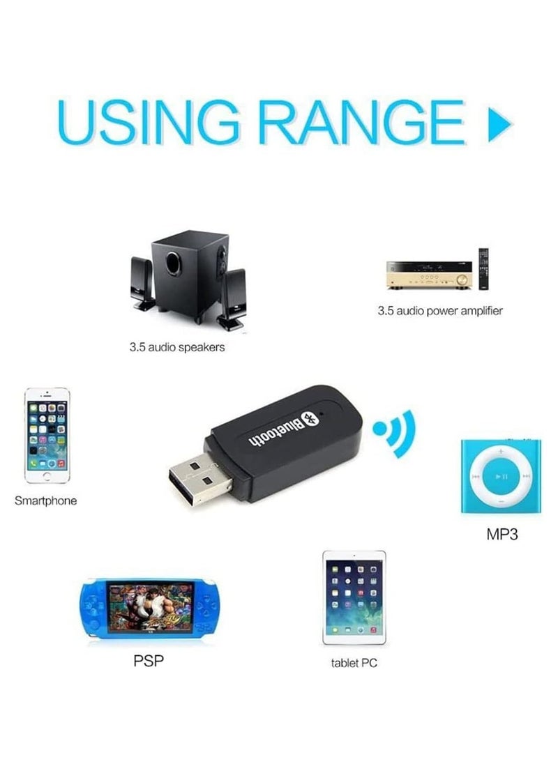 Generic - BT163 Bluetooth Music Receiver 3.5mm Audio Bluetooth Adapter Car Speaker USB Receiver , BT163 Portable Wireless Bluetooth Audio Music Receiver - Image 1