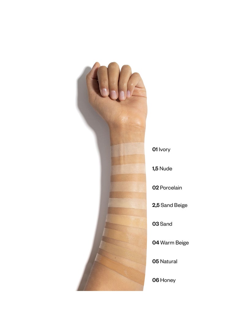 Paese Nanorevit Natural finish long wear Skincare foundation with Blackcurrant seed oil, 06 Honey  - Image 3