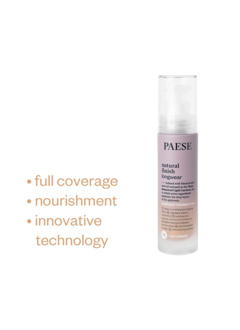 Paese Nanorevit Natural finish long wear Skincare foundation with Blackcurrant seed oil, 06 Honey  - Image 4