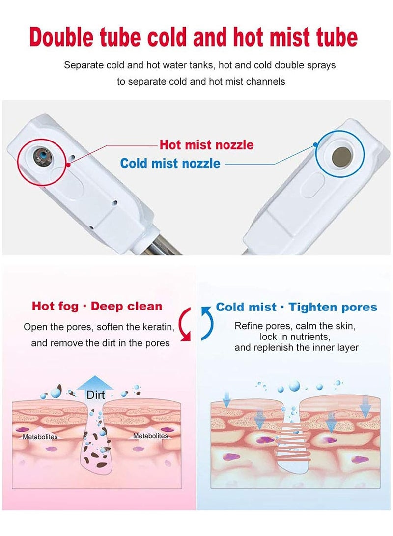 جهاز بخار للوجه  احترافي للوجه البارد والساخن، بخاخ منزلي نانو ايوني لتنظيف المسام والعناية بالبشرة بعمق - Image 4