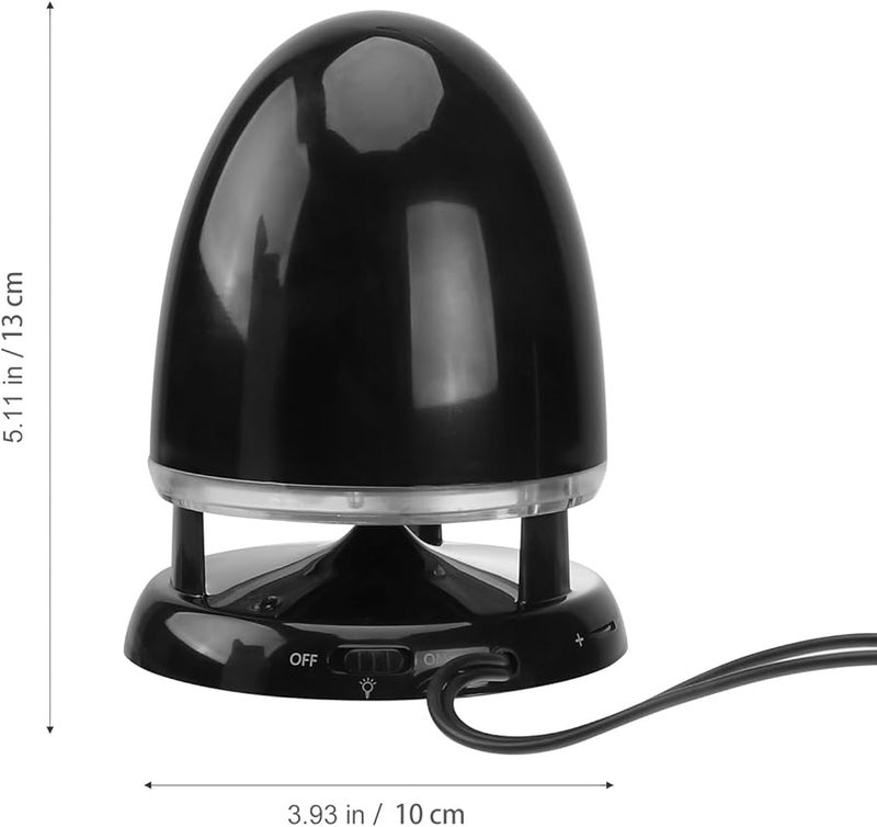 Portable Mini Speaker with USB LED Light Bass for Laptop Desktop Home Travel Black Blue - Image 2