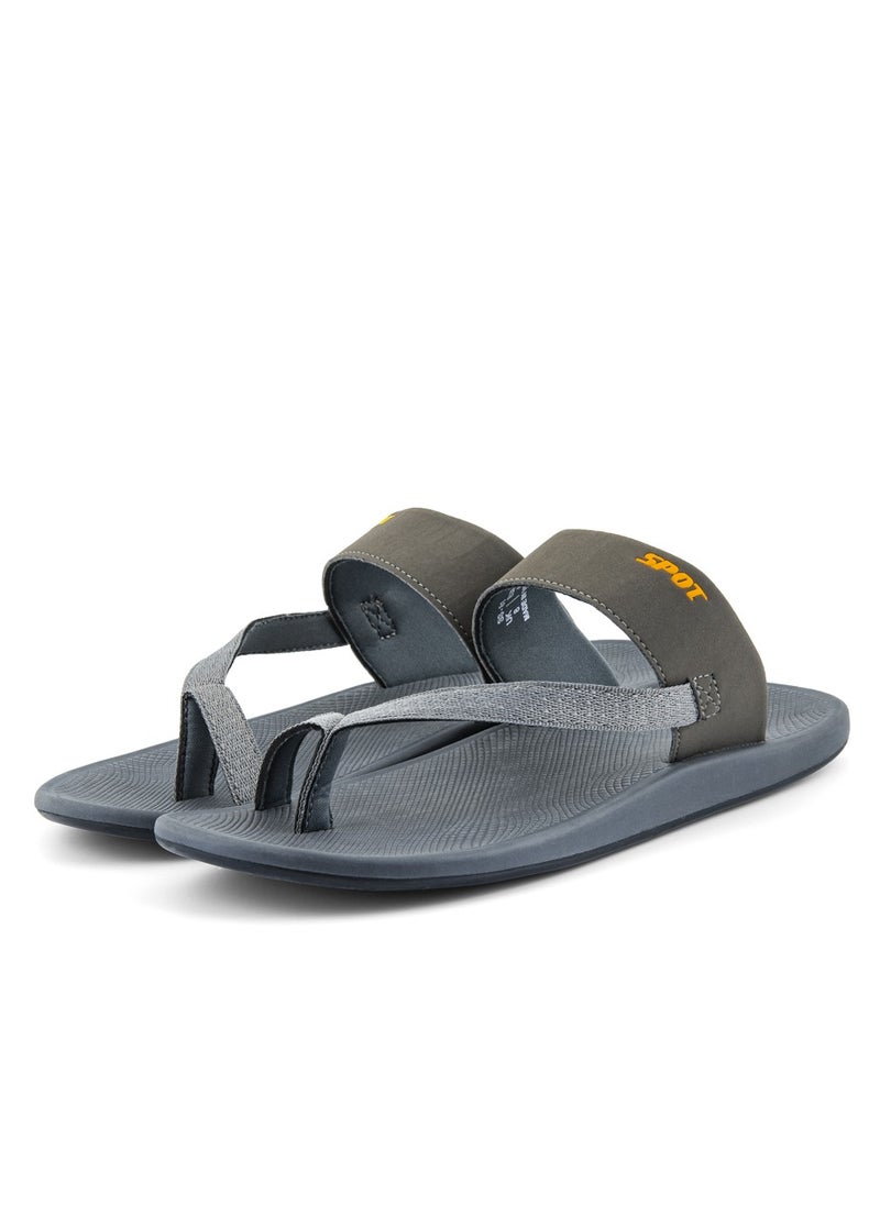 spot - SPOT Men's Slippers | Casual Slippers for Men | Stylish Design, Light Weight | SS-81 Grey - Image 1