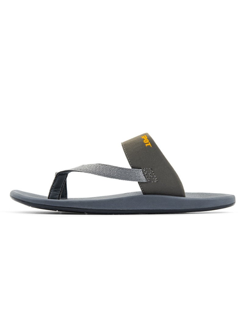 spot - SPOT Men's Slippers | Casual Slippers for Men | Stylish Design, Light Weight | SS-81 Grey - Image 1