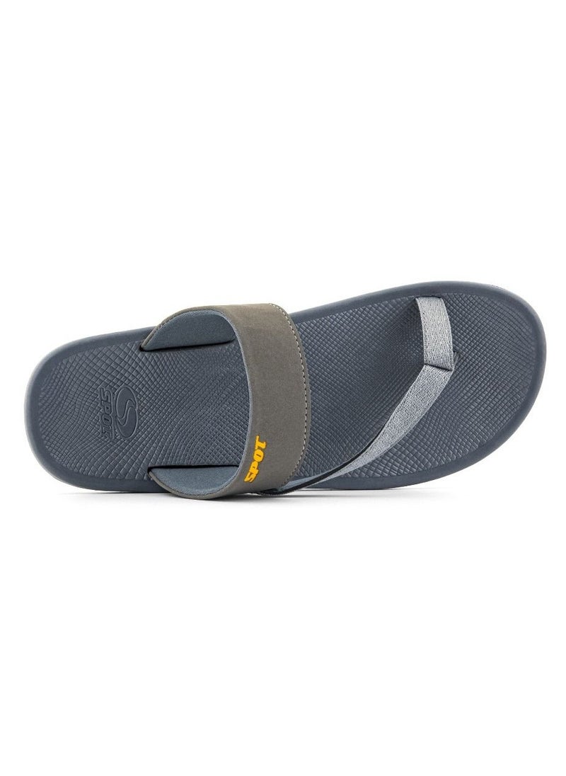 spot - SPOT Men's Slippers | Casual Slippers for Men | Stylish Design, Light Weight | SS-81 Grey - Image 1