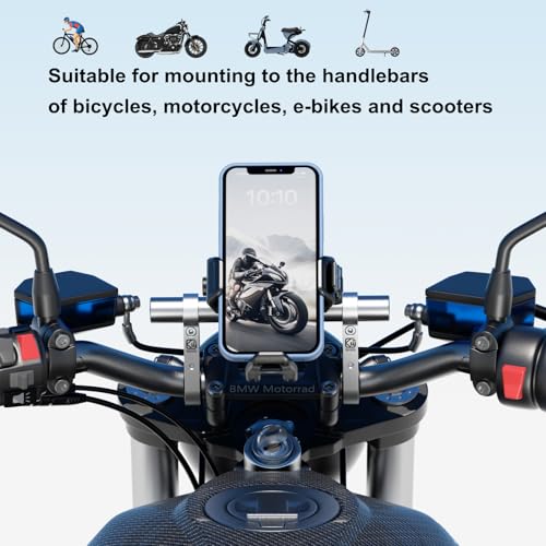 BRCOVAN Aluminum Alloy Handlebar Extender for Bicycle & Motorcycle, Bike Handlebar Extensions with Double Mounting Clamp Bracket, Fit for Round Rails 0.87'' / 1'' / 1.125'' / 1.26'' in Diameter - Image 5