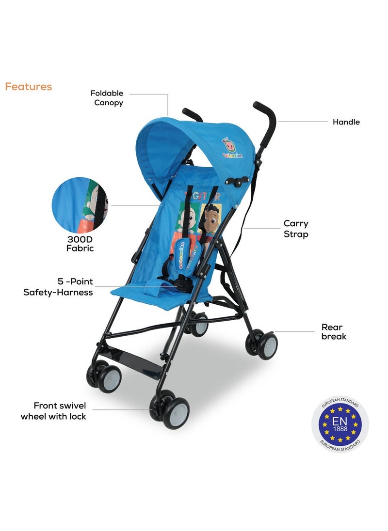 Cocomelon - Lightweight Buggy Stroller 3 To 36 Months Multicolor Rear Breaks Shoulder Strap And More - Image 1