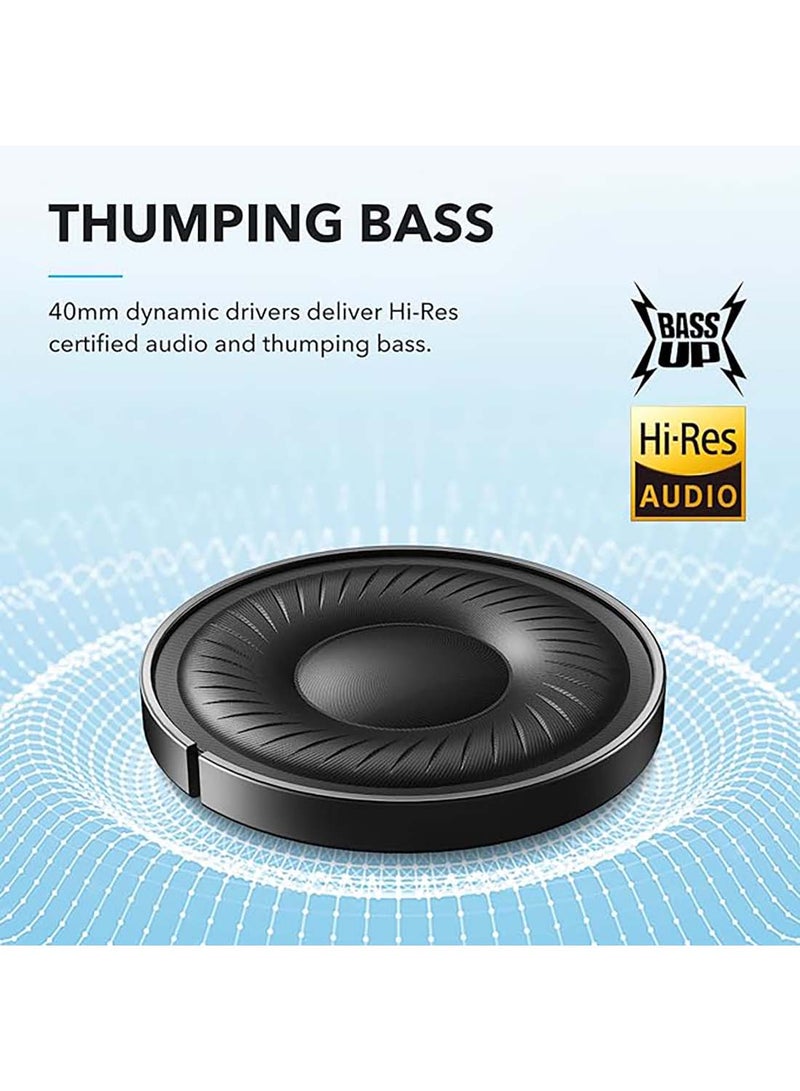 Soundcore Q20i Hybrid Active Noise Cancelling Headphones, Wireless Over-Ear Bluetooth, 40H Long ANC Playtime Black - Image 3