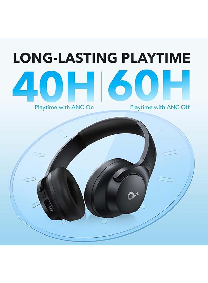 Soundcore Q20i Hybrid Active Noise Cancelling Headphones, Wireless Over-Ear Bluetooth, 40H Long ANC Playtime Black - Image 5
