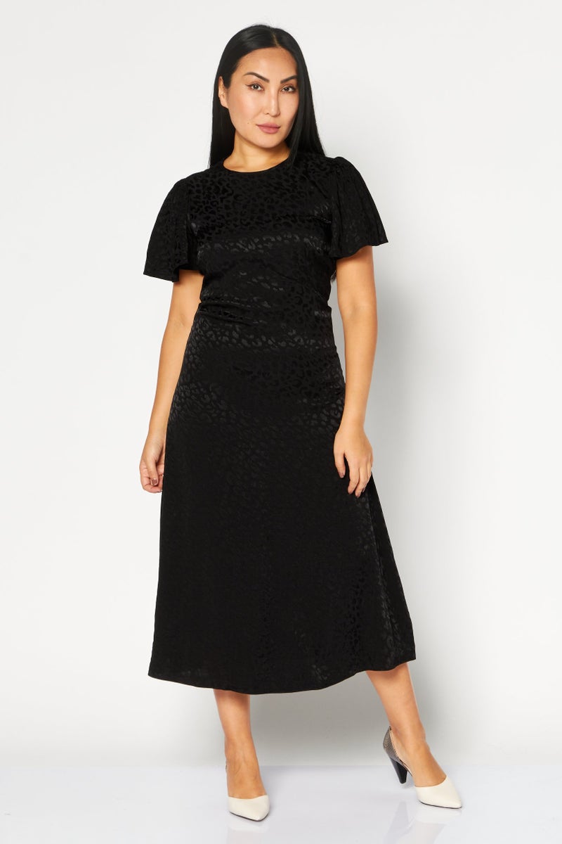 Michael Kors Women Allover Print Maxi Dress, Black - Image 1