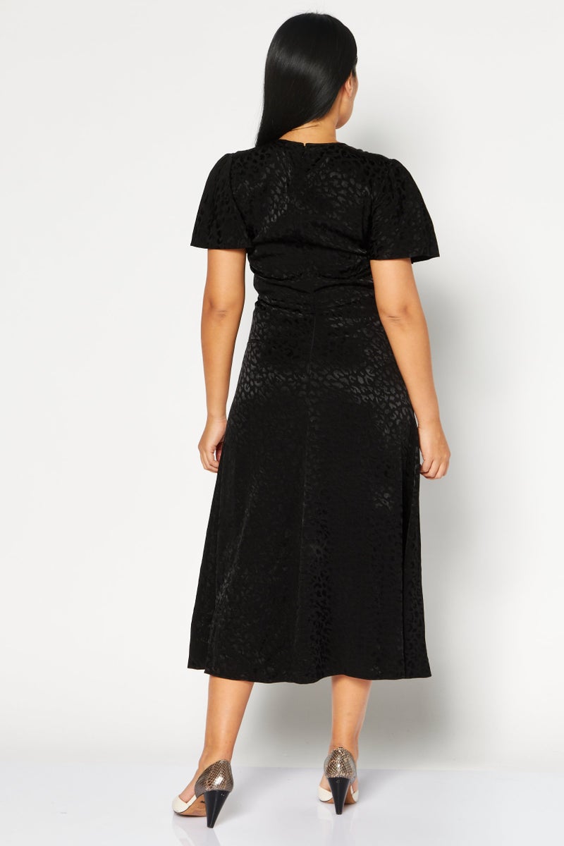 Michael Kors Women Allover Print Maxi Dress, Black - Image 3