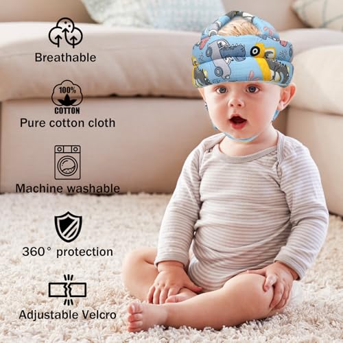REFLYAWAY Baby Head Protector Baby Helmet for Crawling Walking, No Bumps Safety Head Adjustable Protective Cap for Walking, Playing (Style 3) - Image 3