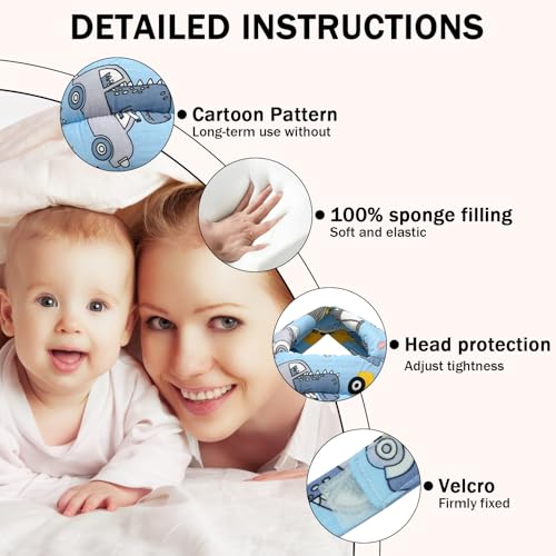 REFLYAWAY Baby Head Protector Baby Helmet for Crawling Walking, No Bumps Safety Head Adjustable Protective Cap for Walking, Playing (Style 3) - Image 4