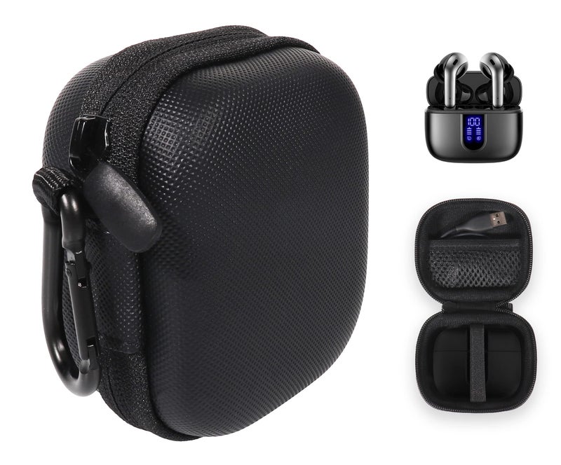 Alltravel True Wireless Earbuds Case Compatible with TAGRY, X08 TOZO Wireless Earbuds Like T6, T12, TA, NC9, NC2 (Black) - Image 1