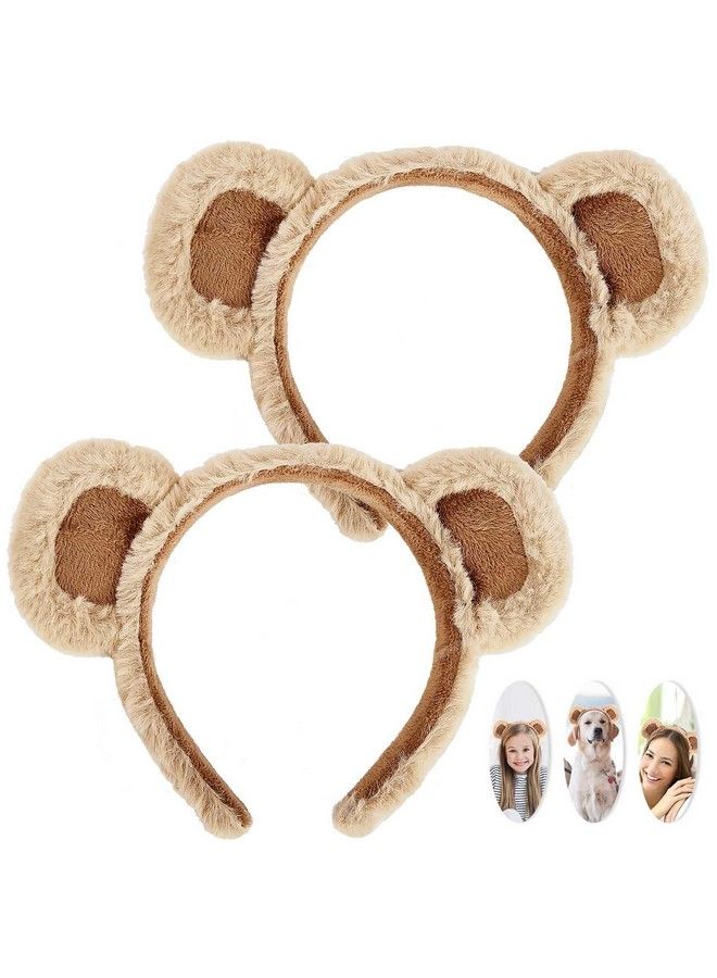 WXJ13 2 Pcs Cute Bear Ears Headband Party Headwear Women Headbands Face Wash Cosplay Costume Supplies Cute Bear Ears Children Gifts Bear Ear Hair Hoops For Theme Party Cosplay Show  - Image 2