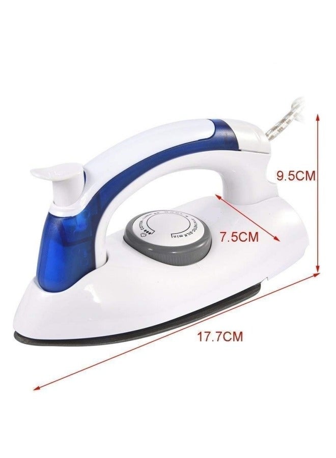 Travel Steam Irons, 700W Mini Folding Portable Handheld Non-Stick Adjustable Temperature Control with Fuse and Thermostat Small Compact Steamer, White  - Image 5