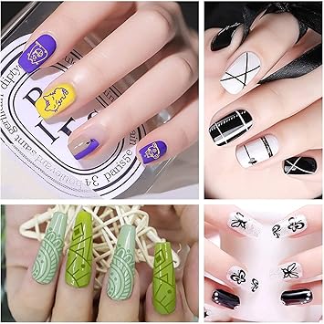 Biutee 12 PCS Round Nail Stamp Plates KitGeometric Patterns Nail Template for Nail Salon Designs Nail Image Stamp Plates Manicure Templates Nail Art Tools12PCS - Image 2